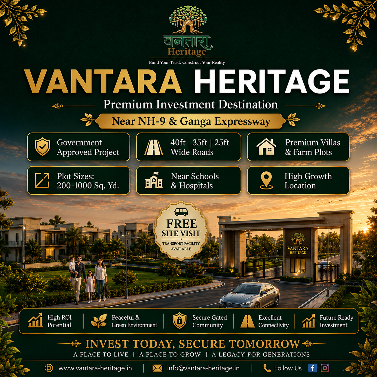 Vantara Heritage Plots – Premium Investment Destination Near NH-9 and Ganga Expressway Garhmukteshwar